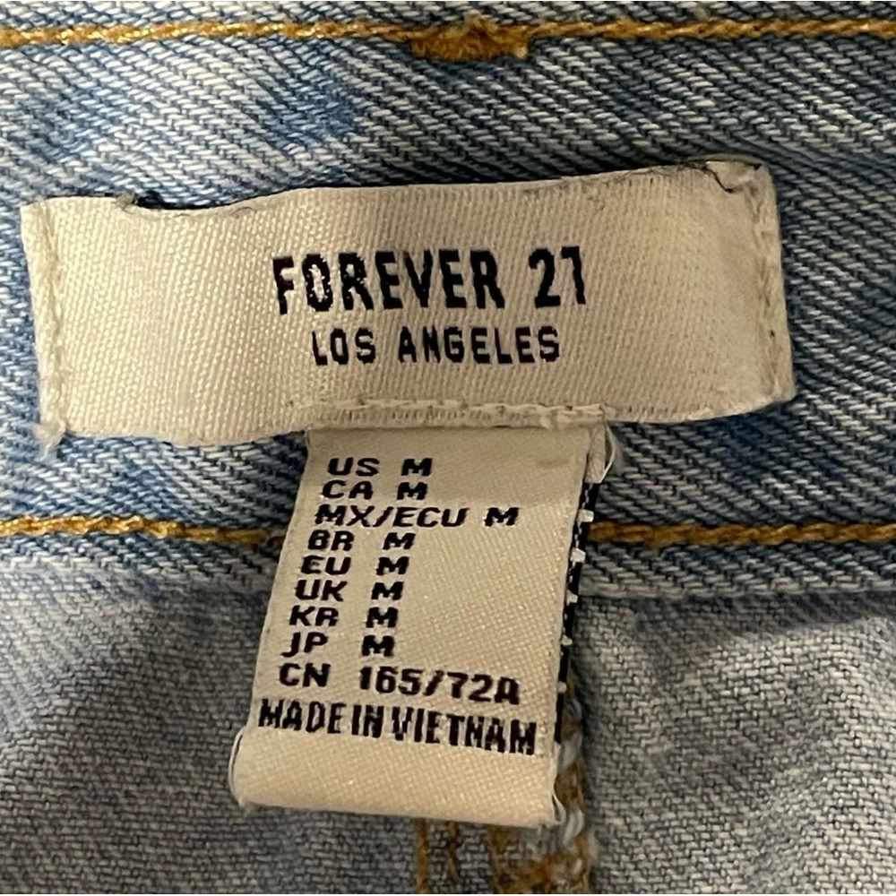 *Forever 21 Women's Denim Button Down Mini Skirt Sz M - Picture 5 of 11